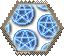 tiled pentacle pattern hexagonal stamp